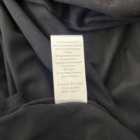 HALE BOB Jersey Midi Dress Women's Large Black Multi Floral Print V-Neck - Picture 5 of 6